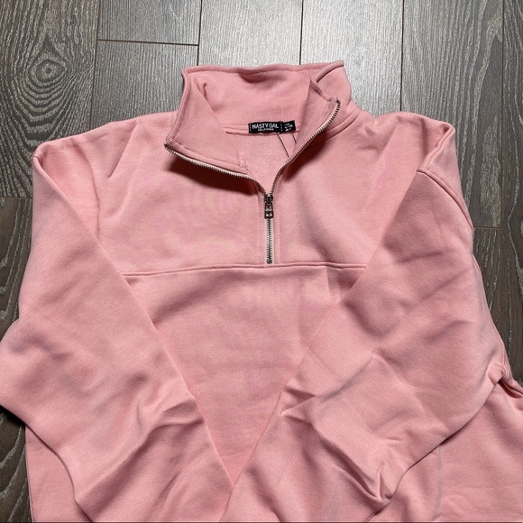 Zip front high neck sweatshirt US4 - Picture 2 of 5